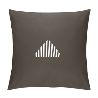 Personality  White Sign On A Black Background. Simple Vector Line Art Cityscape Or Real Estate Sign Of Striped Pentagon Pillow Covers