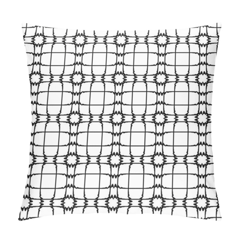 Personality  Abstract pattern vector, retro black and white texture pillow covers