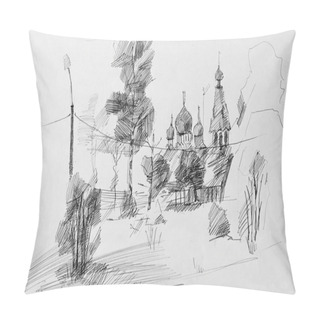Personality  City, Pencil Sketch Pillow Covers