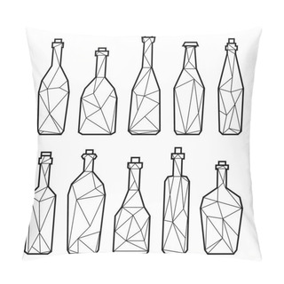 Personality  Set Polygonal Triangle Alcohol Bottles, Champagne, Beer And Wine Pillow Covers