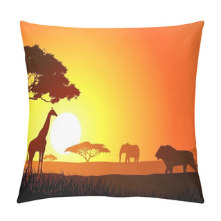 Personality  Safari Background Pillow Covers