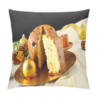 Personality  Table With Panettone And Christmas Decorations Pillow Covers