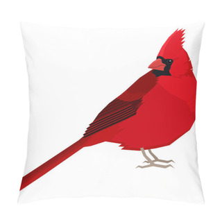 Personality  Cardinal Bird Vector Illustration Isolated Object Pillow Covers