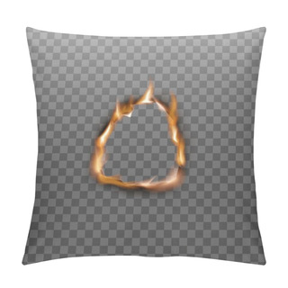 Personality  Realistic Burning Hole Shape Isolated On Transparent Background Pillow Covers