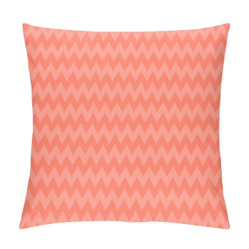 Personality  Chevron Horizontally Seamless Vector Pattern Tile In Coral Color. Zigzag Stripes. Vector Illustration Background. Pillow Covers
