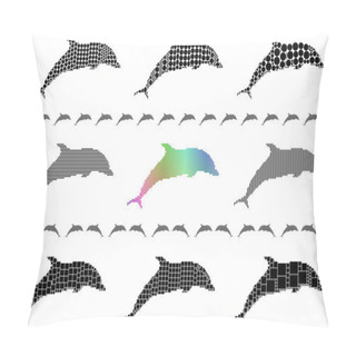 Personality  Dolphin Silhouettes Pillow Covers