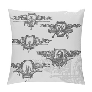 Personality  Heraldry. Vector Illustration Pillow Covers