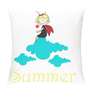 Personality  Cute Ladybug Girl Pillow Covers
