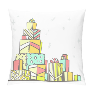 Personality  Large Pile Of Gifts Pillow Covers