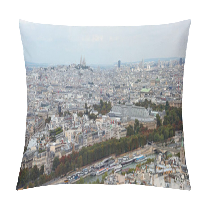 Personality  Paris, France - August 21, 2018: Panorama Of City Pillow Covers