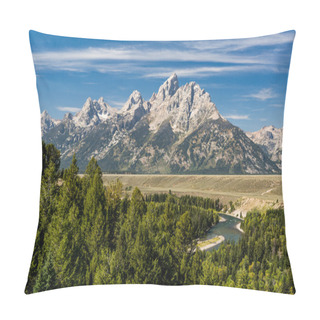 Personality  Views Of The Grand Teton National Park And The Snake River Pillow Covers