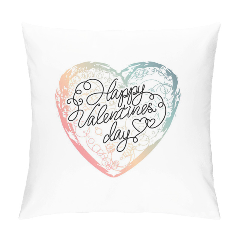 Personality  Vector hand drawn ombre heart pillow covers