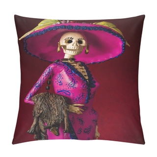 Personality  Day Of The Dead. Traditional Mexican Catrina Pillow Covers