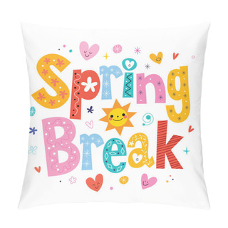 Personality  Spring Break - Decorative Type Lettering Design Pillow Covers