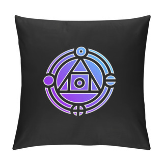 Personality  Alchemy Blue Gradient Vector Icon Pillow Covers