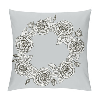 Personality  Wreath Of Roses Pillow Covers