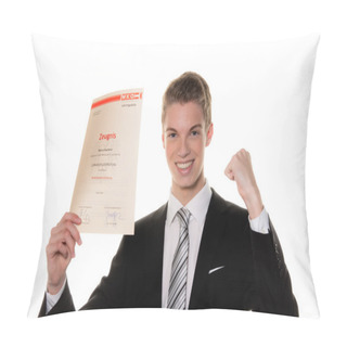 Personality  Young Man Is Lehrabschlussprüfug Pillow Covers