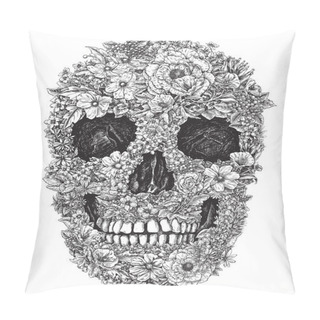 Personality  Flower Skull Pillow Covers