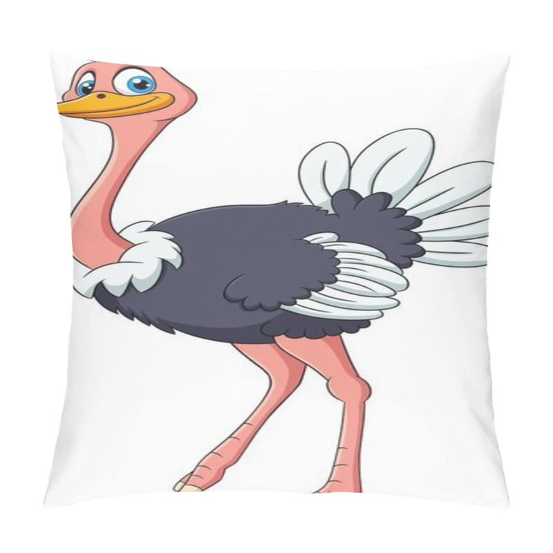 Personality  Cute Ostrich animal cartoon illustration pillow covers