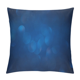 Personality  Glitter Vintage Lights Background. Light Silver, Blue And Black. Defocused. Pillow Covers