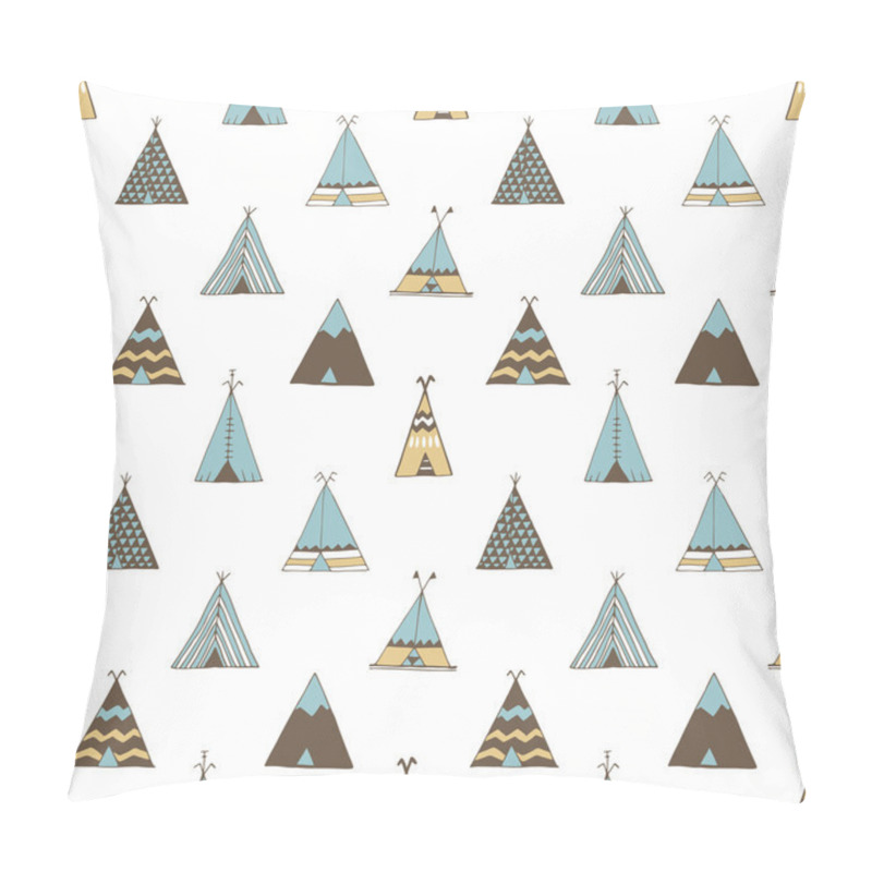 Personality  Teepee native american summer tent. pillow covers