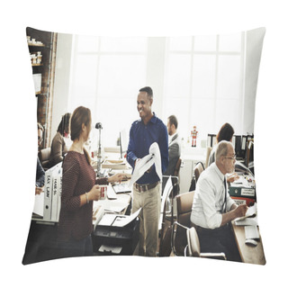 Personality  Business People Working In Office Pillow Covers