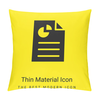 Personality  Analytics Minimal Bright Yellow Material Icon Pillow Covers