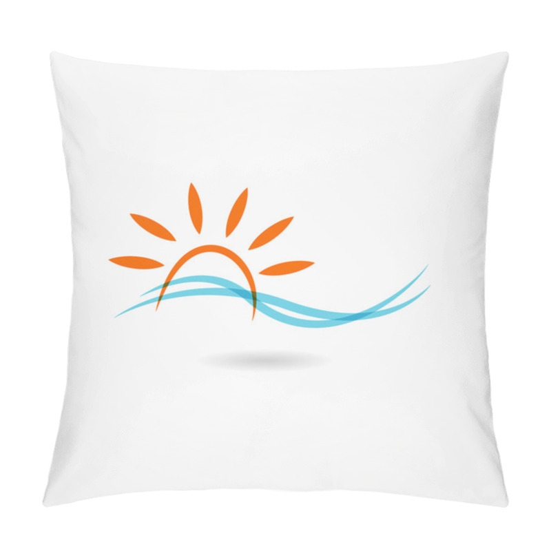 Personality  Sun And Sea Icon Pillow Covers