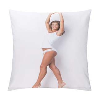 Personality  Attractive Young Brown Hair Woman Pillow Covers