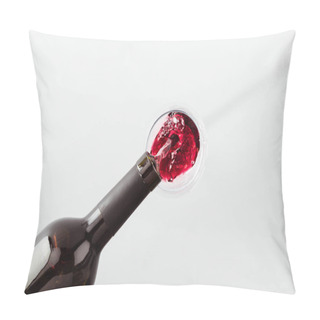 Personality  Pouring Wine From Bottle In Glass Pillow Covers