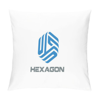 Personality  Hexagon Logo Abstract Corporate Design  Pillow Covers