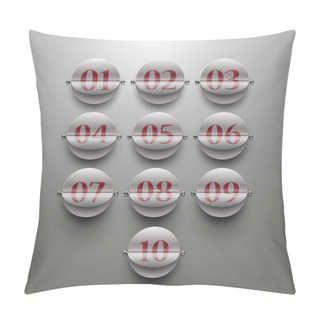 Personality  Number From 1 To 10 Pillow Covers