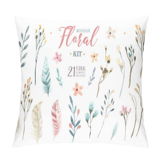 Personality  Watercolor Floral Illustration Pillow Covers