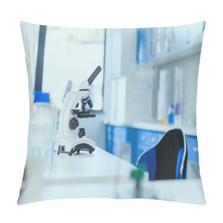 Personality  Microscope In Chemical Laboratory  Pillow Covers