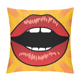 Personality  Pop Art Lips. Pillow Covers