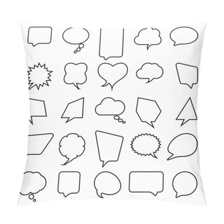 Personality  Talk And Think Comics Bubbles Pillow Covers
