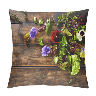 Personality  Fresh Saland Ingredients Lettuce Flowers Spinach Pillow Covers
