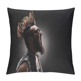 Personality  Punk Rocker Shouting Pillow Covers
