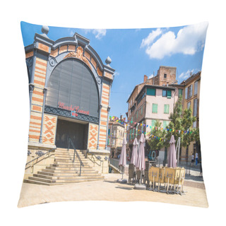 Personality  ALBI,FRANCE - JULY  24: View Of Historic Center On July 24, 2014 Pillow Covers
