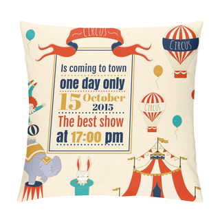 Personality  Carnival Baby Shower Invitation Card Pillow Covers