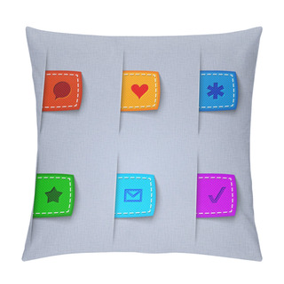 Personality  Vector Textile Web Icons. Pillow Covers