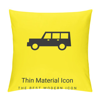 Personality  All Terrain Vehicle Minimal Bright Yellow Material Icon Pillow Covers