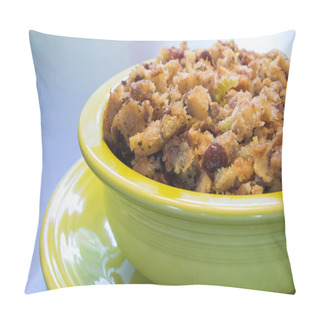 Personality  Turkey Stuffing In Green Bowl Closeup Pillow Covers