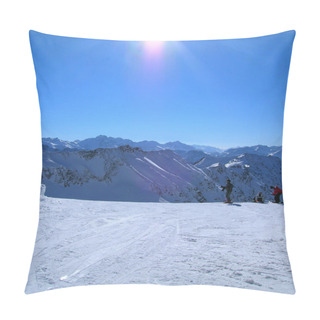 Personality  There Is Still Some Snow In Oberstdorf,nebelhorn. Pillow Covers