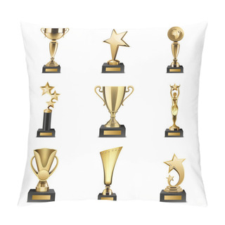 Personality  Trophy Awards Realistic Set Pillow Covers