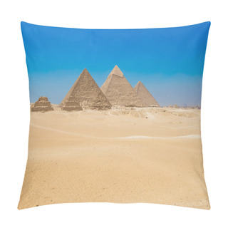 Personality  Pyramids  Giza In Cairo, Egypt. Pillow Covers