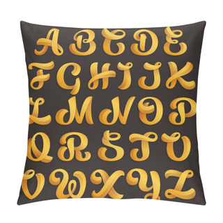 Personality  Gold Shining Letters.  Pillow Covers