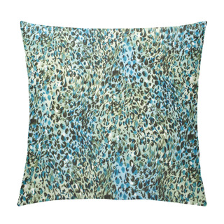 Personality  Blue And Green Leopard Pattern. Animal Print As Background. Pillow Covers