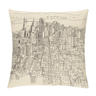 Personality  San Francisco City Sketch Pillow Covers