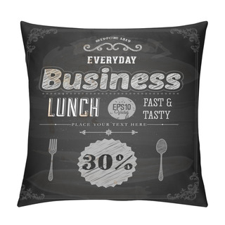 Personality  Chalkboard Business Lunch Poster Pillow Covers